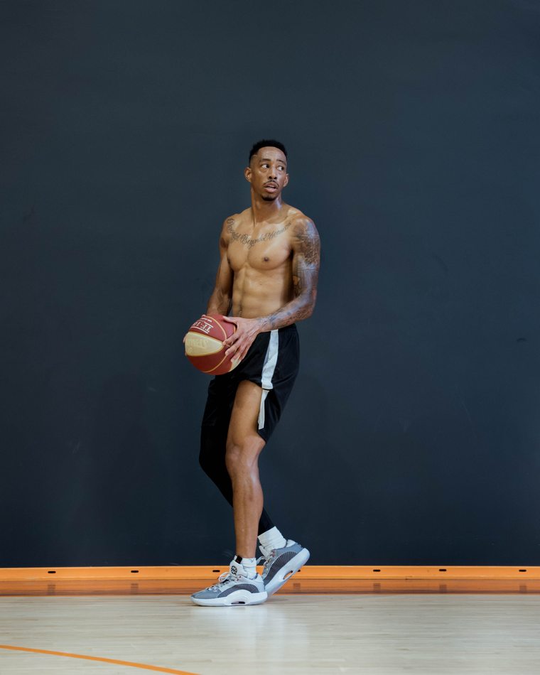 Jonathan Clark portrait with a basketball